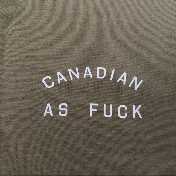 NWT Peace Collective Unisex Olive Canadian Crewneck Sweater - Picture 7 of 8